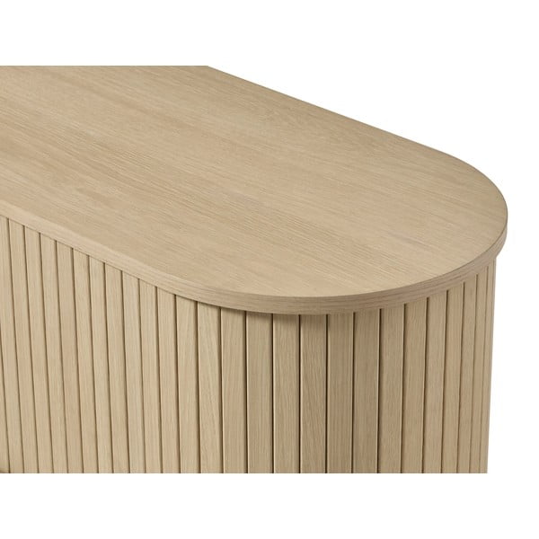 Mobile TV di colore naturale effetto rovere 180x56x40 cm Meta – Unique Furniture-image-3