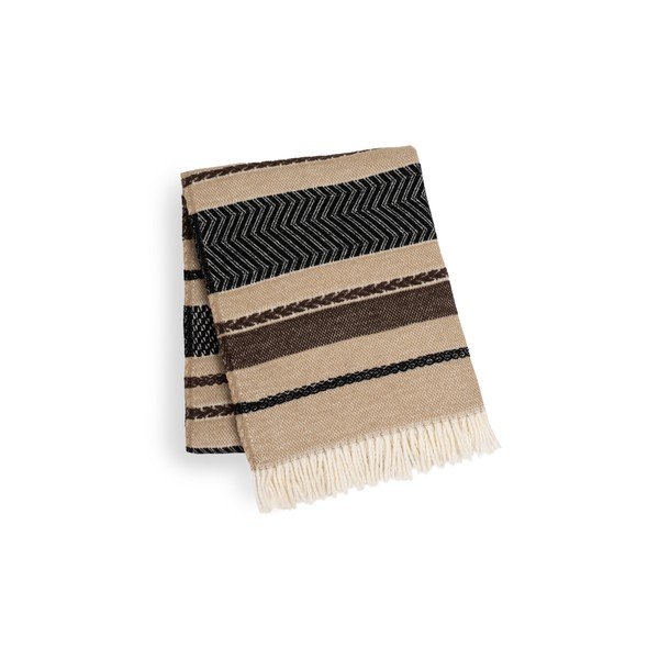 Coperta marrone in misto cotone 140x180 cm Luxor – Euromant