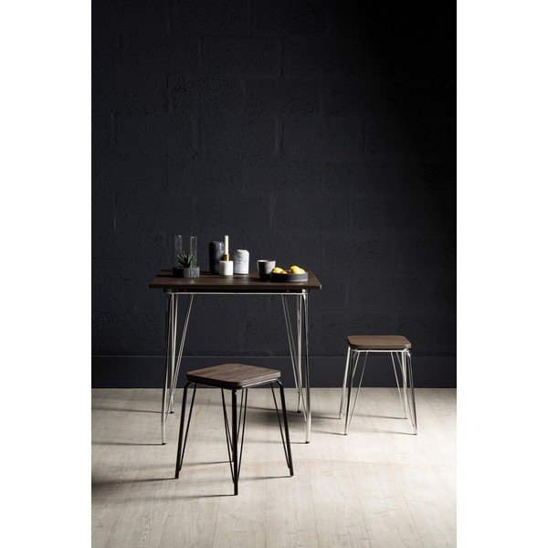 Tavolo da pranzo in olmo massiccio ø 80 cm District – Premier Housewares-image-3