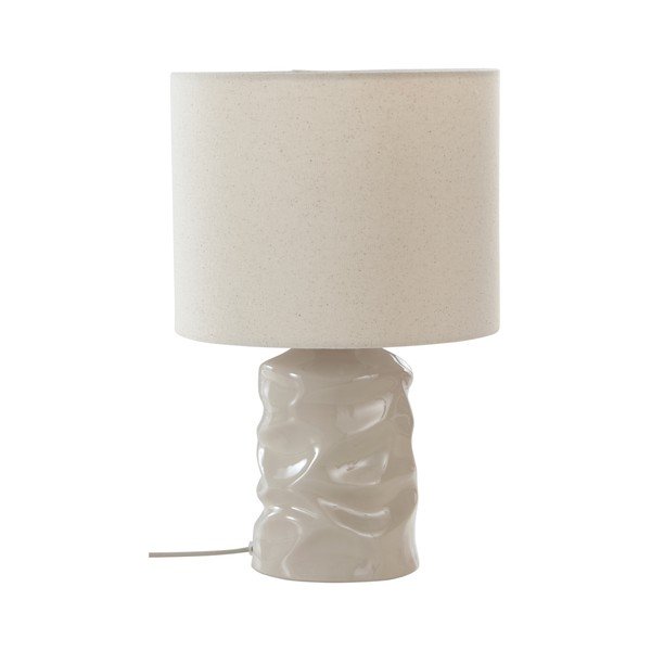 Lampada da tavolo grigia in ceramica (altezza totale 40 cm) Milera – Jotex