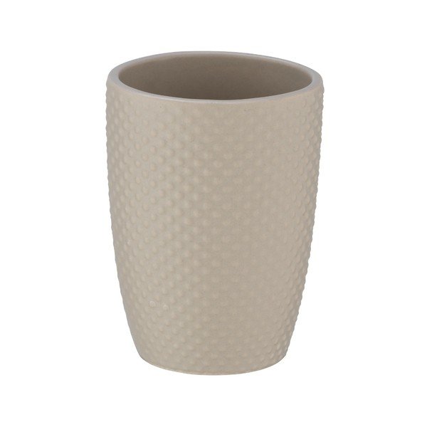 Tazza in ceramica marrone sabbia per spazzolini da denti Punto - Wenko-image-1