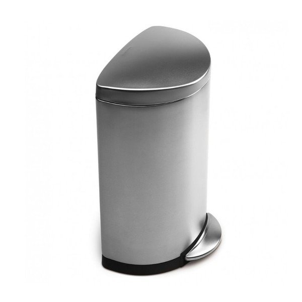 Matný stříbrný pedálový koš simplehuman, 40 l 