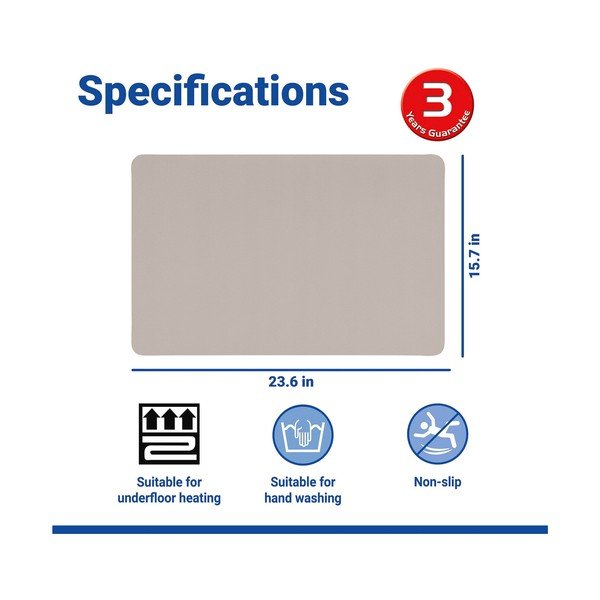 Tappetino per il bagno beige in tessuto 40x60 cm Ecru – Wenko-image-3