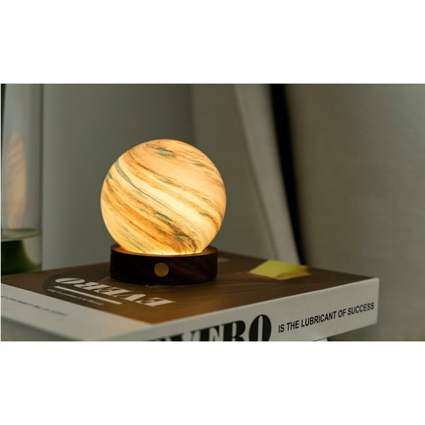 Decorazione luminosa marrone/colore naturale scuro con ricarica USB ø 8 cm Polar Cloud – Gingko-image-3