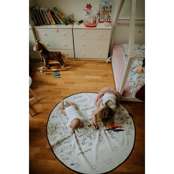 Tappeto da colorare per bambini Camping, ø 130 cm - Butter Kings-image-4