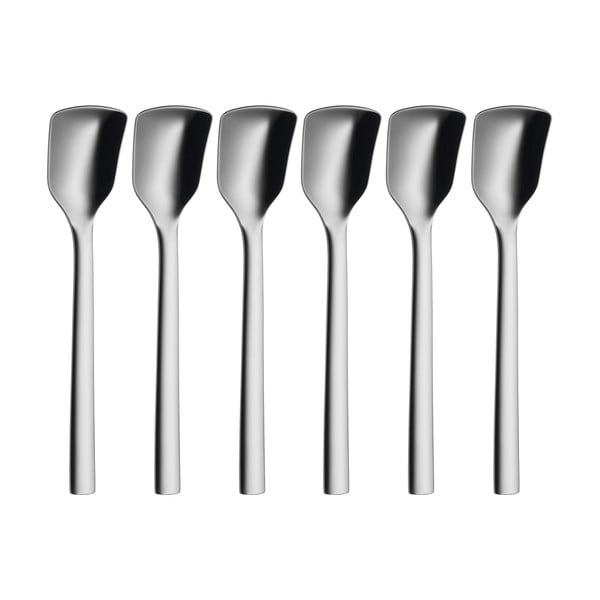 Set di 6 cucchiai da gelato in acciaio inox Cromargan®, lunghezza 14 cm Nuova - WMF