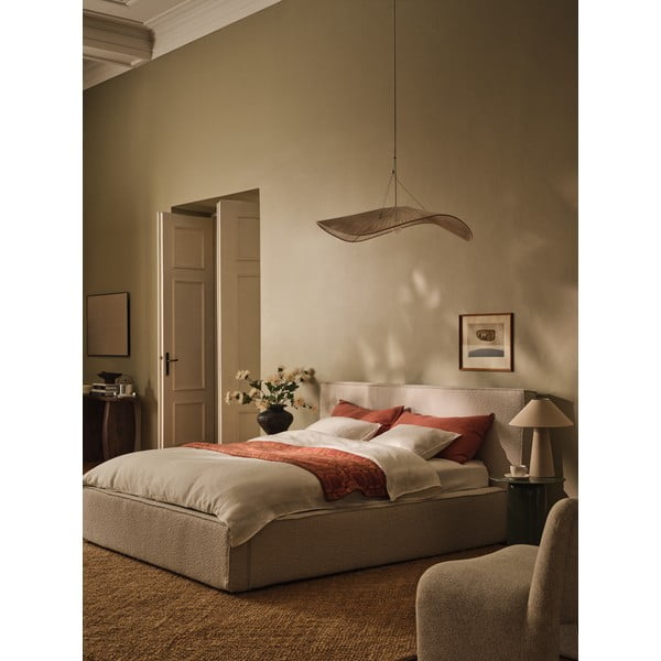 Testiera color crema in imbottito 209x100 cm Olivia – Micadoni -image-3