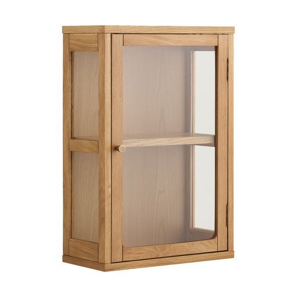 Vetrina di colore naturale da appendere 40x60x20 cm Zamora – House Nordic-image-2