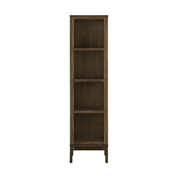 Vetrina marrone scuro con effetto rovere 47x180x40 cm Zamora – House Nordic-image-2
