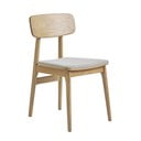 Sedia da pranzo in colore beige-naturale Livo - Unique Furniture