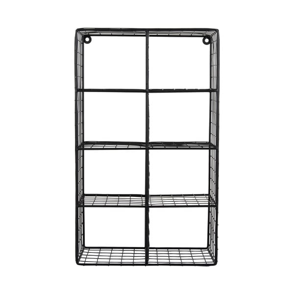 Mensola nera in acciaio con ripiani multipli 30 cm Reja – PT LIVING