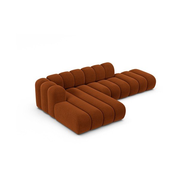 Divano angolare arancione ad angolo sinistro Lupine - Micadoni Home-image-2