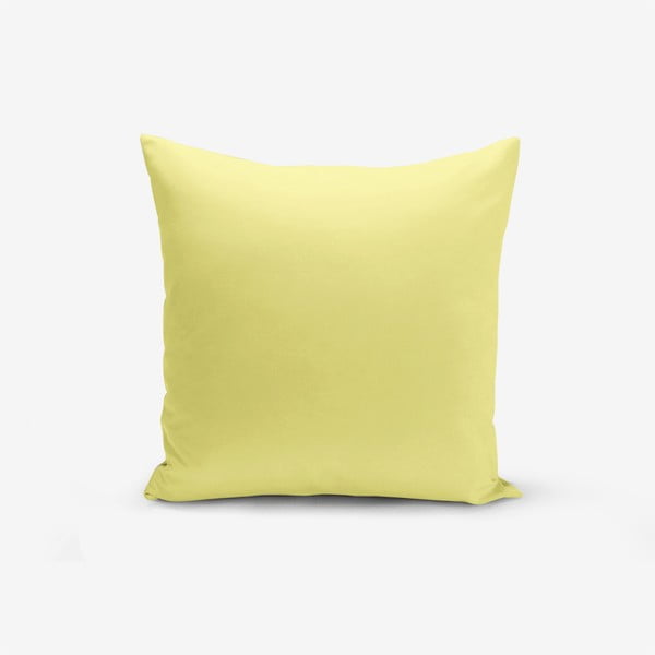 Federa gialla in misto cotone , 45 x 45 cm - Minimalist Cushion Covers