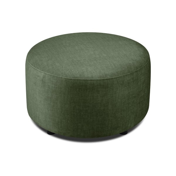 Pouf in velluto verde , ø 68 cm Debbie - Mazzini Sofas-image-2