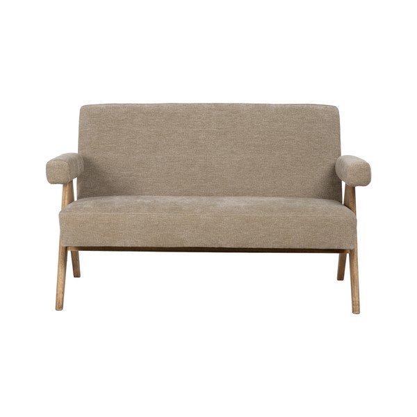 Divano beige con rivestimento in ciniglia 134 cm Rest – Ixia