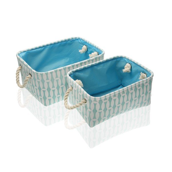 Set di 2 cestini portaoggetti blu Eyra - Versa