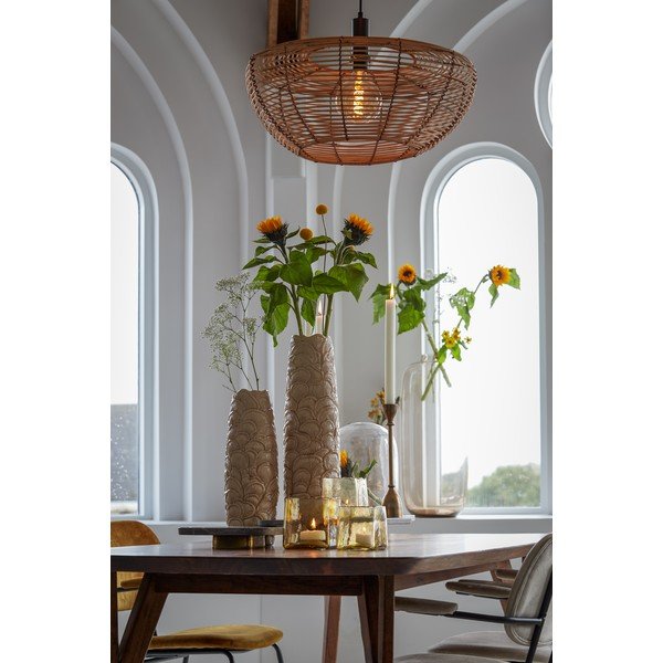 Lampada da soffitto in colore naturale con paralume in rattan ø 50 cm Milan - Light & Living-image-2