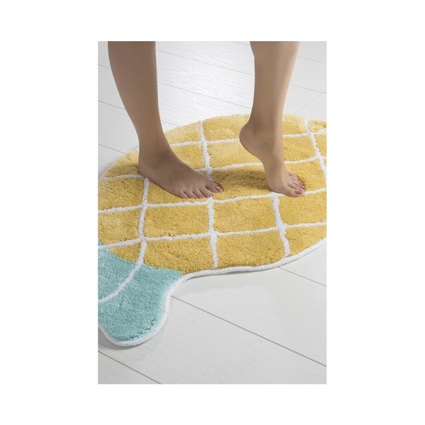Tappeto da bagno giallo Russmo Ananas, 100 x 60 cm - Foutastic-image-2