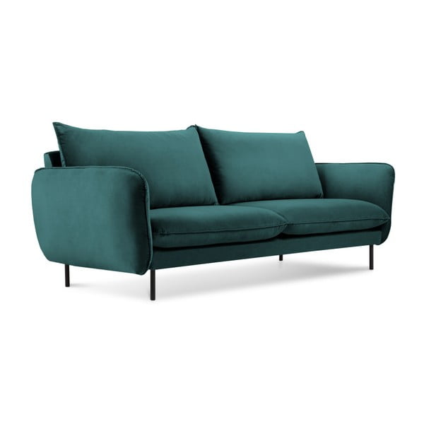 Divano in velluto verde petrolio, 160 cm Vienna - Cosmopolitan Design