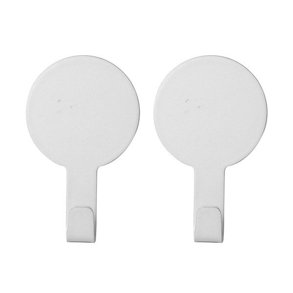 Set di ganci senza foratura bianco opaco in metallo 2 pz Fixeo – douceur d'intérieur