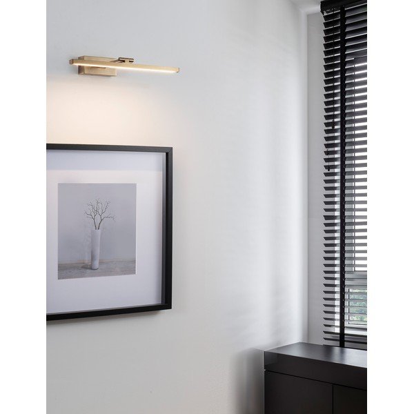Lampada da parete LED color ottone in metallo con struttura flessibile Marnell – Nova Luce-image-1