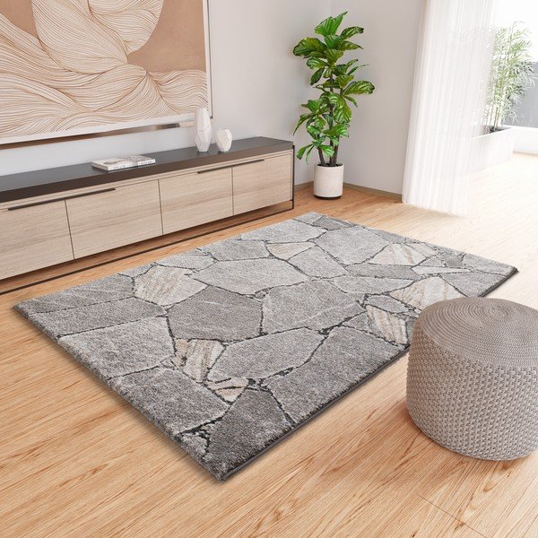 Tappeto grigio 160x230 cm Kivet – Universal-image-1