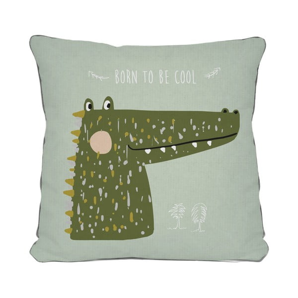 Cuscino verde , 45 x 45 cm Born to be Cool - Folkifreckles