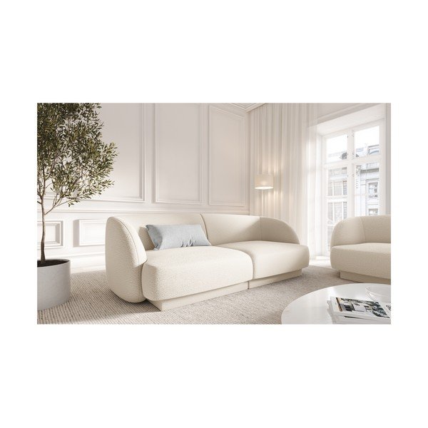 Divano bouclé beige 184 cm Miley - Micadoni Home-image-4