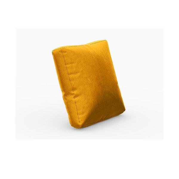 Cuscino in velluto giallo per divano componibile Rome Velvet - Cosmopolitan Design-image-1