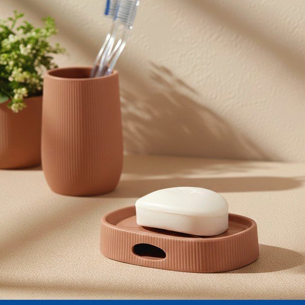 Portasaponetta marrone in ceramica Fablo – Wenko-image-1