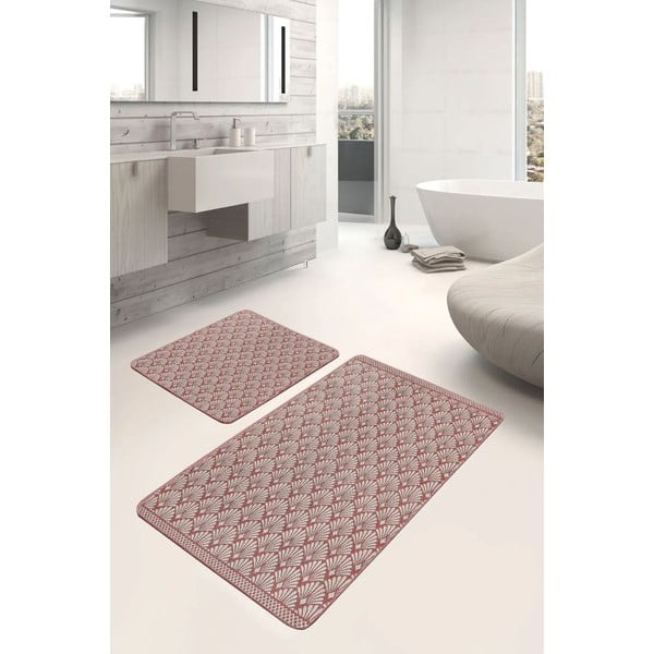 Set di tappetini per il bagno marroni in velluto 2 pz 60x100 cm – Mila Home-image-3
