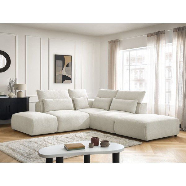 Divano angolare componibile bianco reclinabile Jana – Bobochic Paris-image-1
