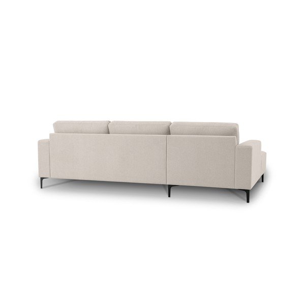 Divano angolare beige (con penisola a sinistra/con chaise lounge) con rivestimento in ciniglia Fabian – Scandic-image-3