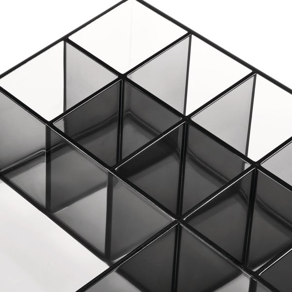 Organizer da bagno nero opaco per cosmetici in plastica riciclata Cosmetic Station - iDesign-image-4