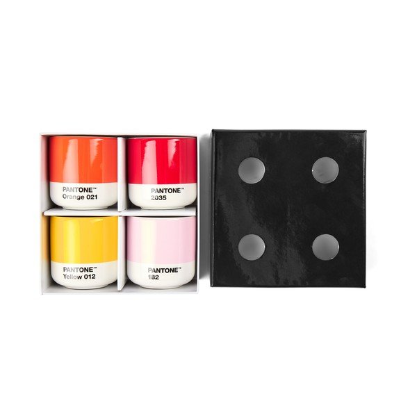Tazzine in set per espresso in porcellana 4 pz 100 ml Macchiato – Pantone-image-1