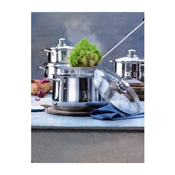 Set di 5 pentole in acciaio inox con coperchi Cromargan®. Diadem Plus - WMF-image-1