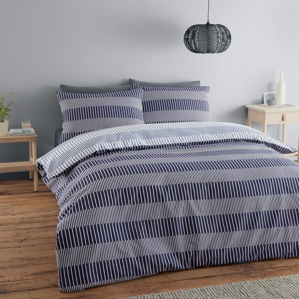 Biancheria da letto blu 200x200 cm Simplicity - Catherine Lansfield-image-1