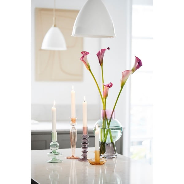 Portacandele in vetro rosa - Bahne & CO-image-2