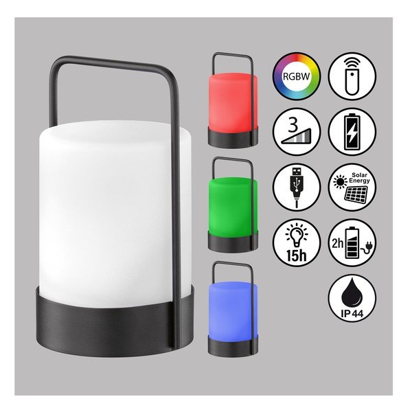 Apparecchio solare LED dimmerabile per esterni con telecomando ø 12 cm Casoli - Fischer & Honsel-image-2