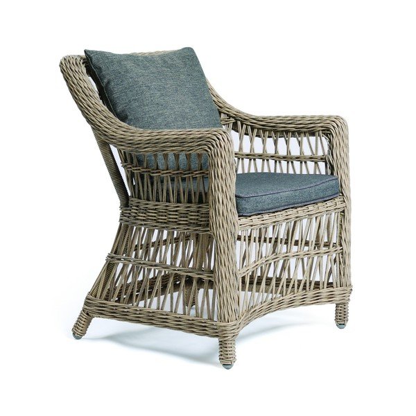 Poltrona da giardino grigio-marrone in rattan artificiale Denver - Rojaplast