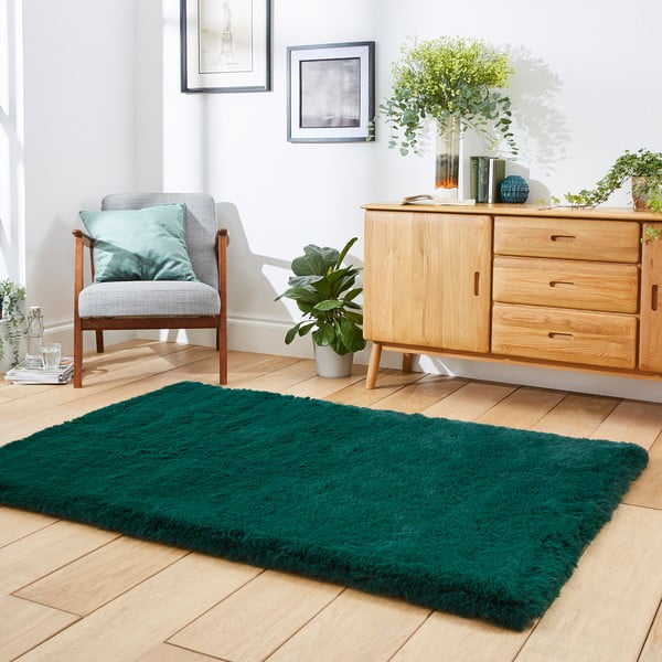 Tappeto verde smeraldo Super Teddy, 150 x 230 cm Super Teddy - Think Rugs-image-2
