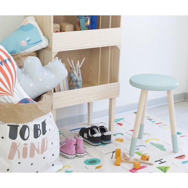 Sgabello in legno blu Calcetines - Little Nice Things-image-3