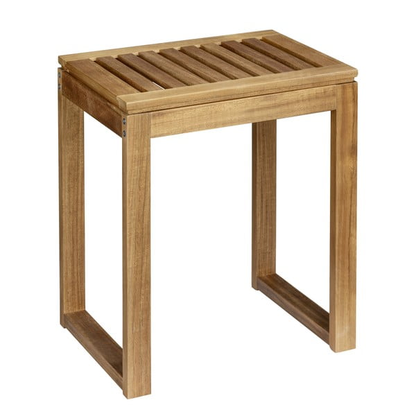 Sgabello di colore naturale in acacia massiccia Fondi – Wenko