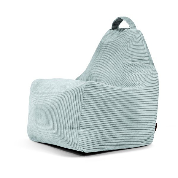 Puof a sacco color menta con rivestimento in velluto a coste Play Amuse – SLOWDOWN