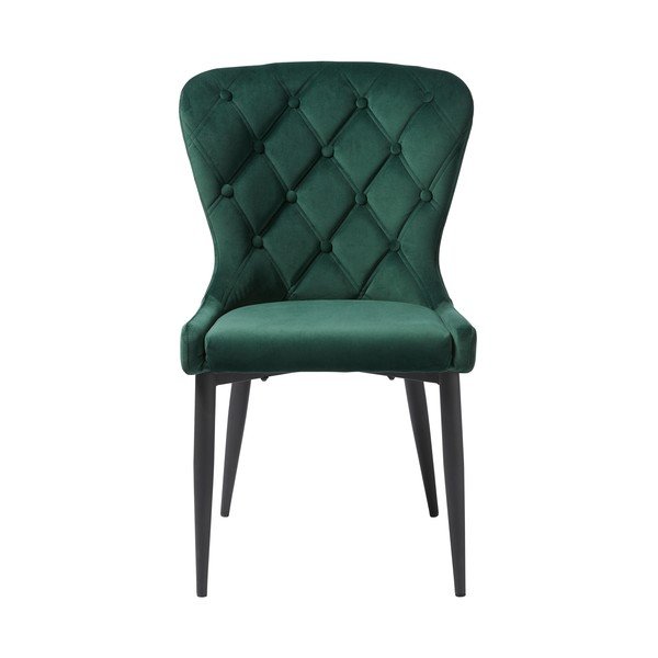 Sedia da pranzo in velluto verde Granby - Unique Furniture-image-3