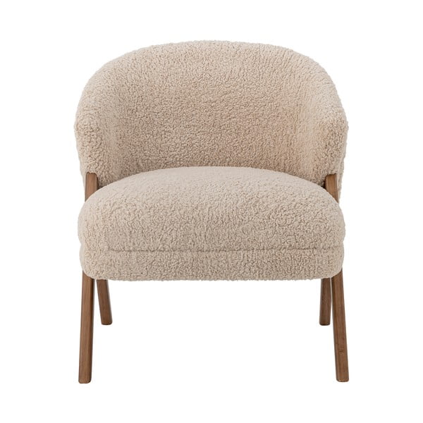 Poltrona beige in tessuto bouclé Camino - Bloomingville-image-4