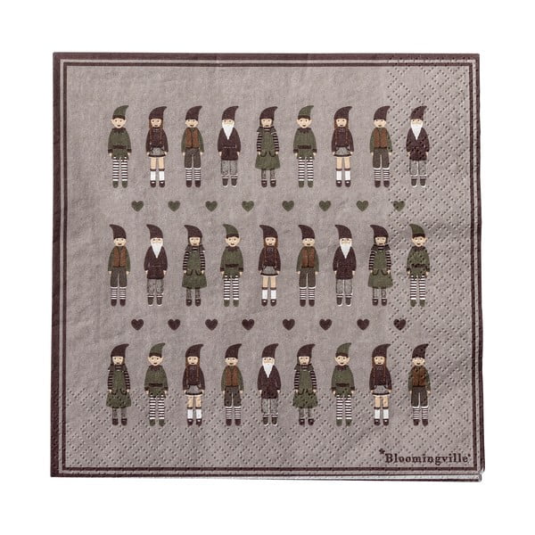 Set di tovaglioli in carta 20 pz 33x33 cm Niklaus – Bloomingville