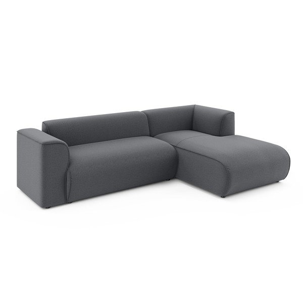 Divano angolare grigio scuro (con penisola a destra/con chaise lounge) Merid  – Ropez-image-2