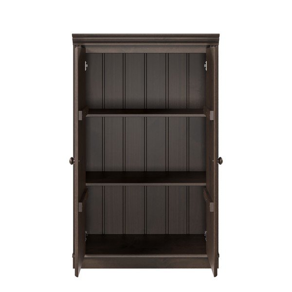 Armadietto marrone scuro in pino massiccio 74x118x35 cm Anita – Støraa-image-3