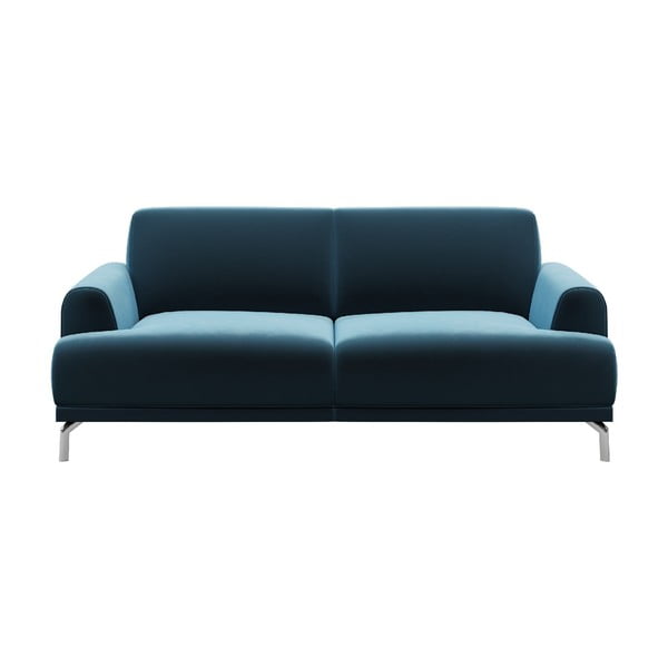 Divano in velluto blu Puzo, 170 cm Puzzo - MESONICA